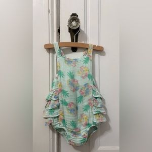 Tullabee pineapple ruffle sunsuit